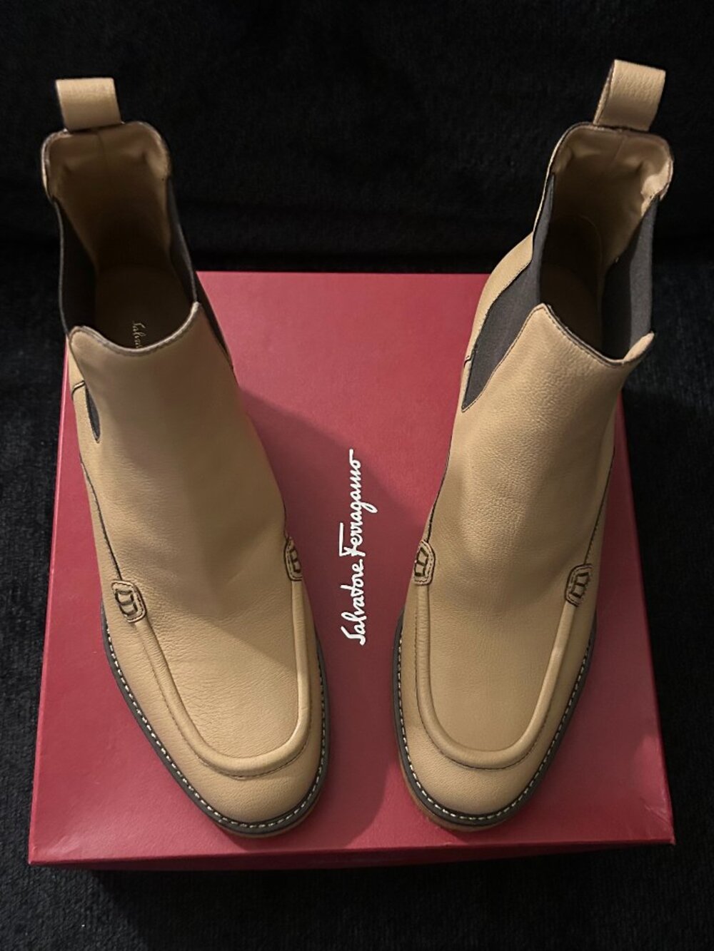 Women 100% Authentic Salvatore Ferragamo Wedge Leather Boot